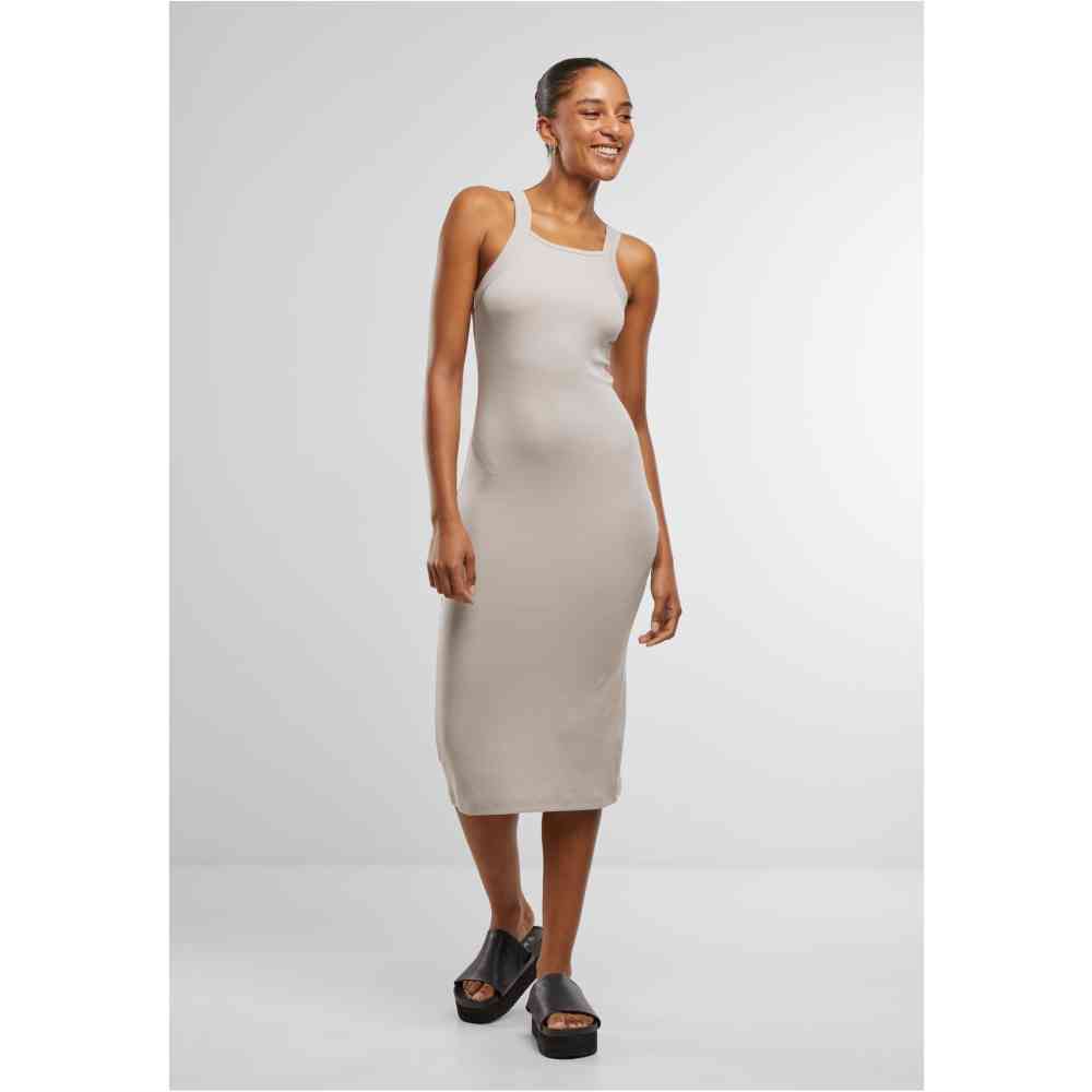 Urban Classics - Midi Rib Jersey Bodycon dress - Grey